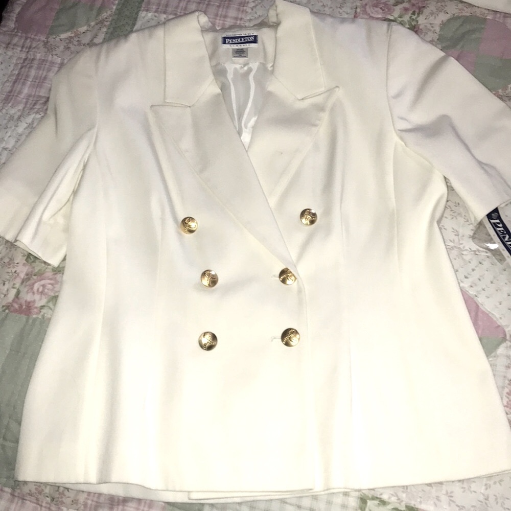 Vintage NEW Tags Pendleton Skirt SET  14 Ivory